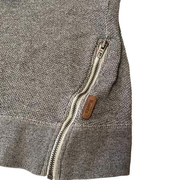 Roots Canada Cowl Neck-Grey Heathered Pullover Long Sleeve Top - Size Small - Picture 3 of 11